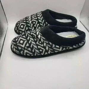 DF by Dearforms Mens  Scuff Slippers M, L 9-12 Memory Foam Knit Slip-On clog‎